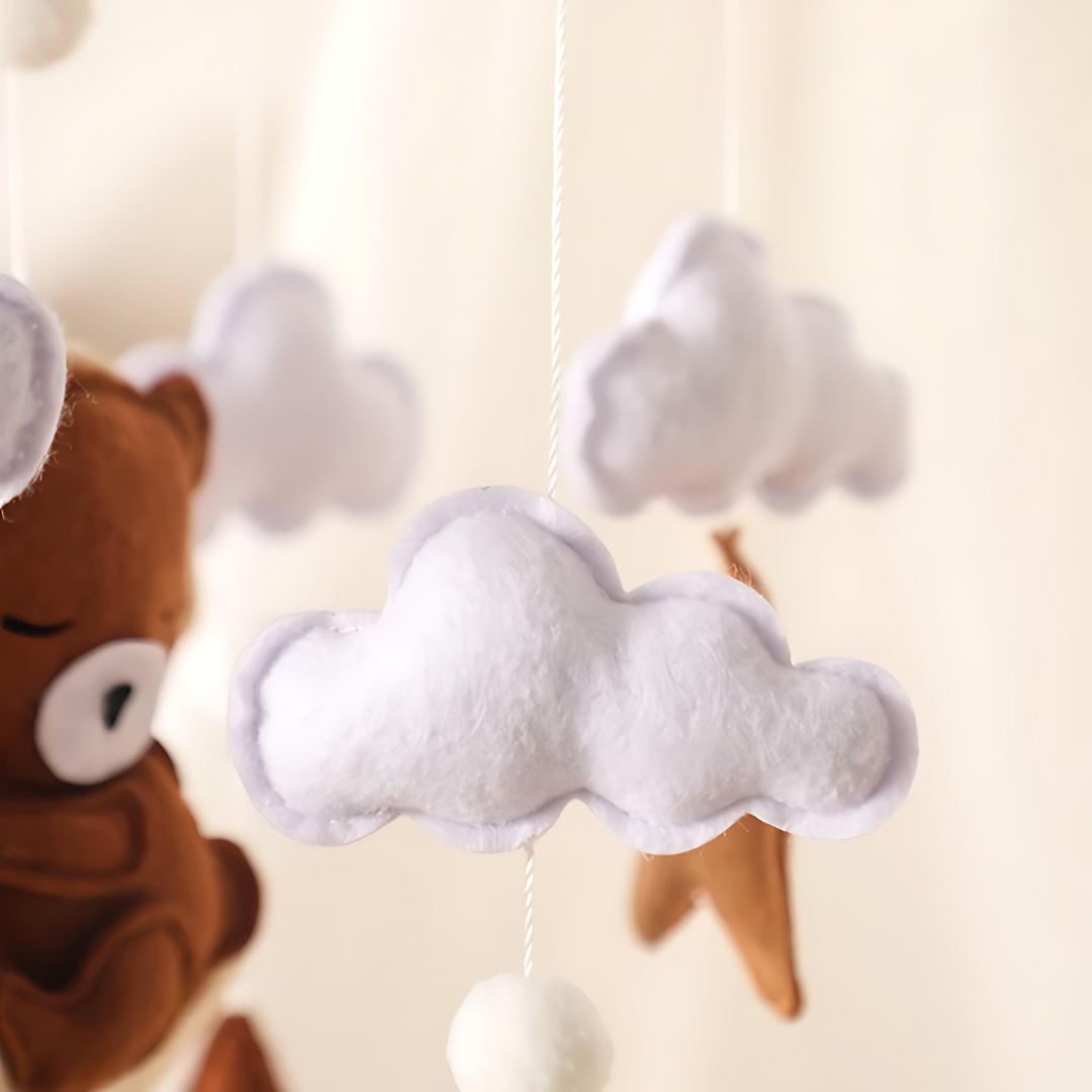 Wooden Teddy Bear Mobile