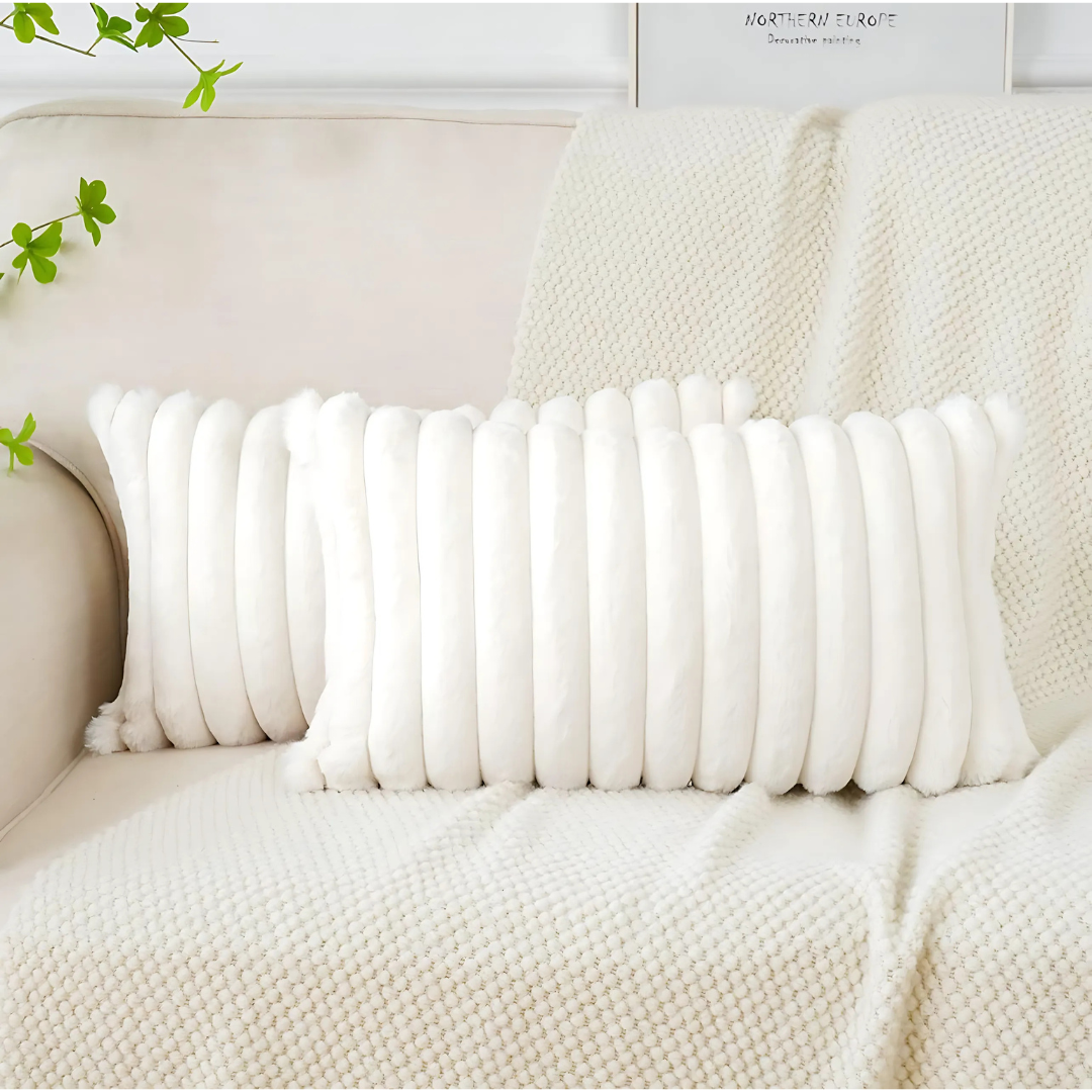 Striped Plush Pillow