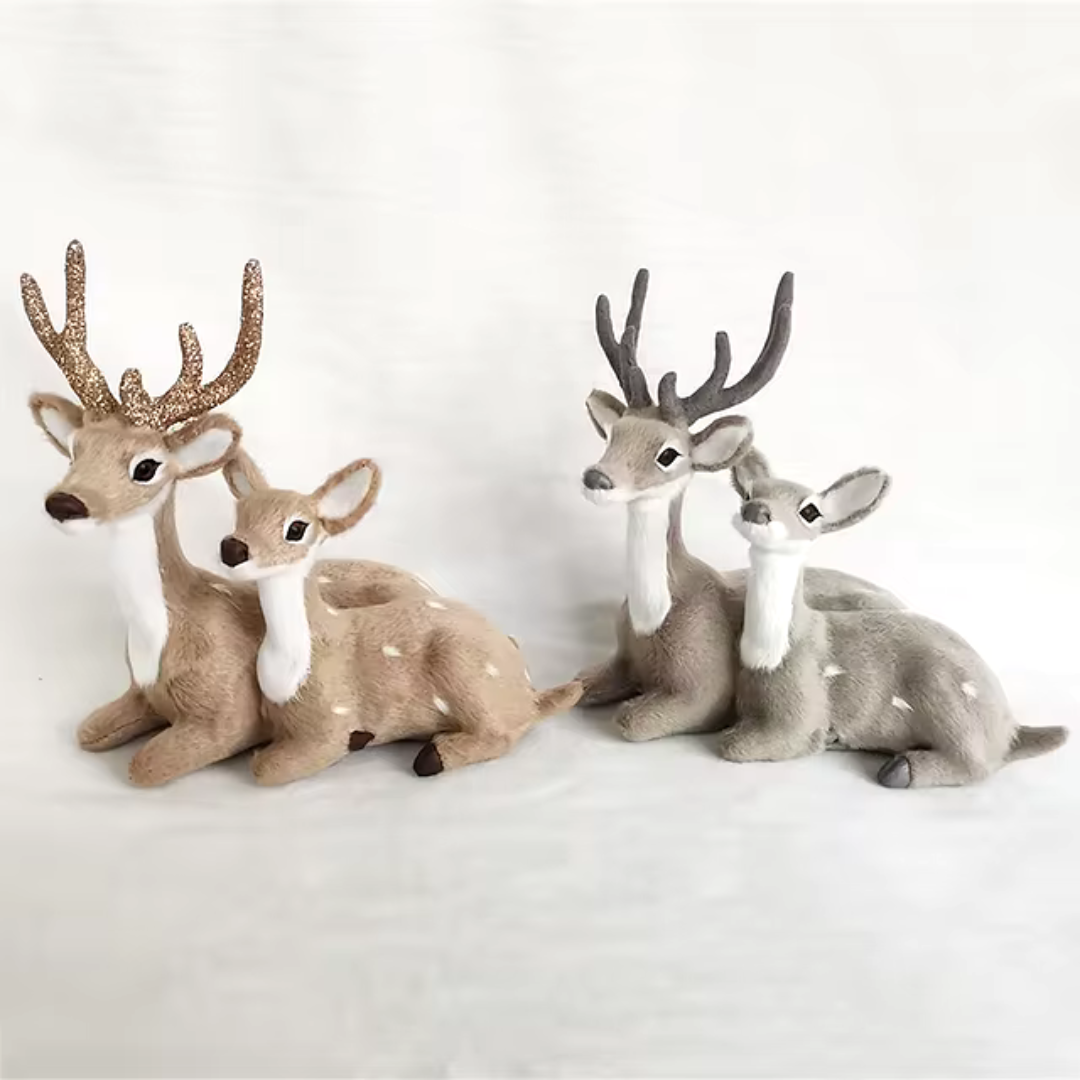 Grey Christmas Deers