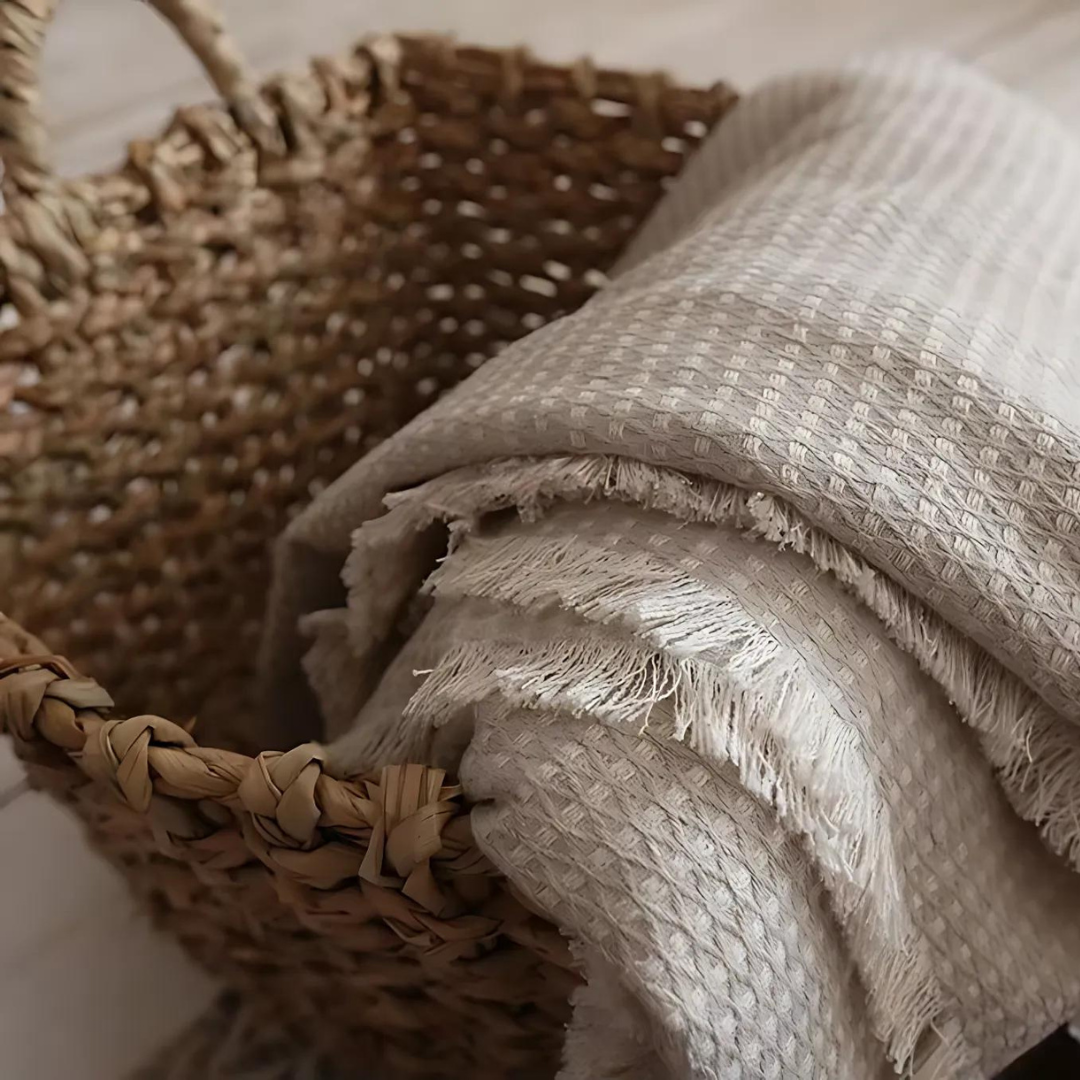 Linen Cotton Throw Blanket