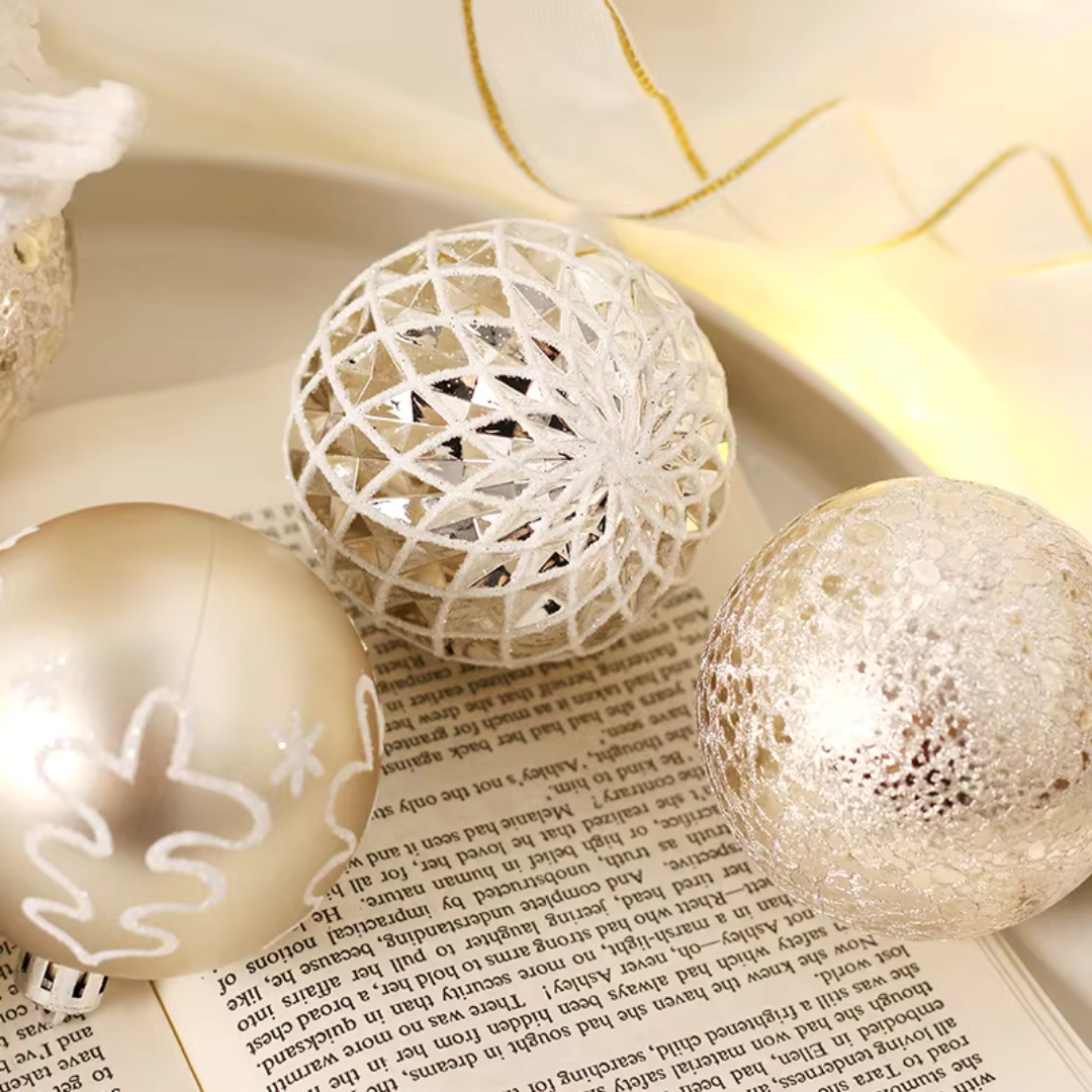 Champagne Christmas Tree Ball Ornaments