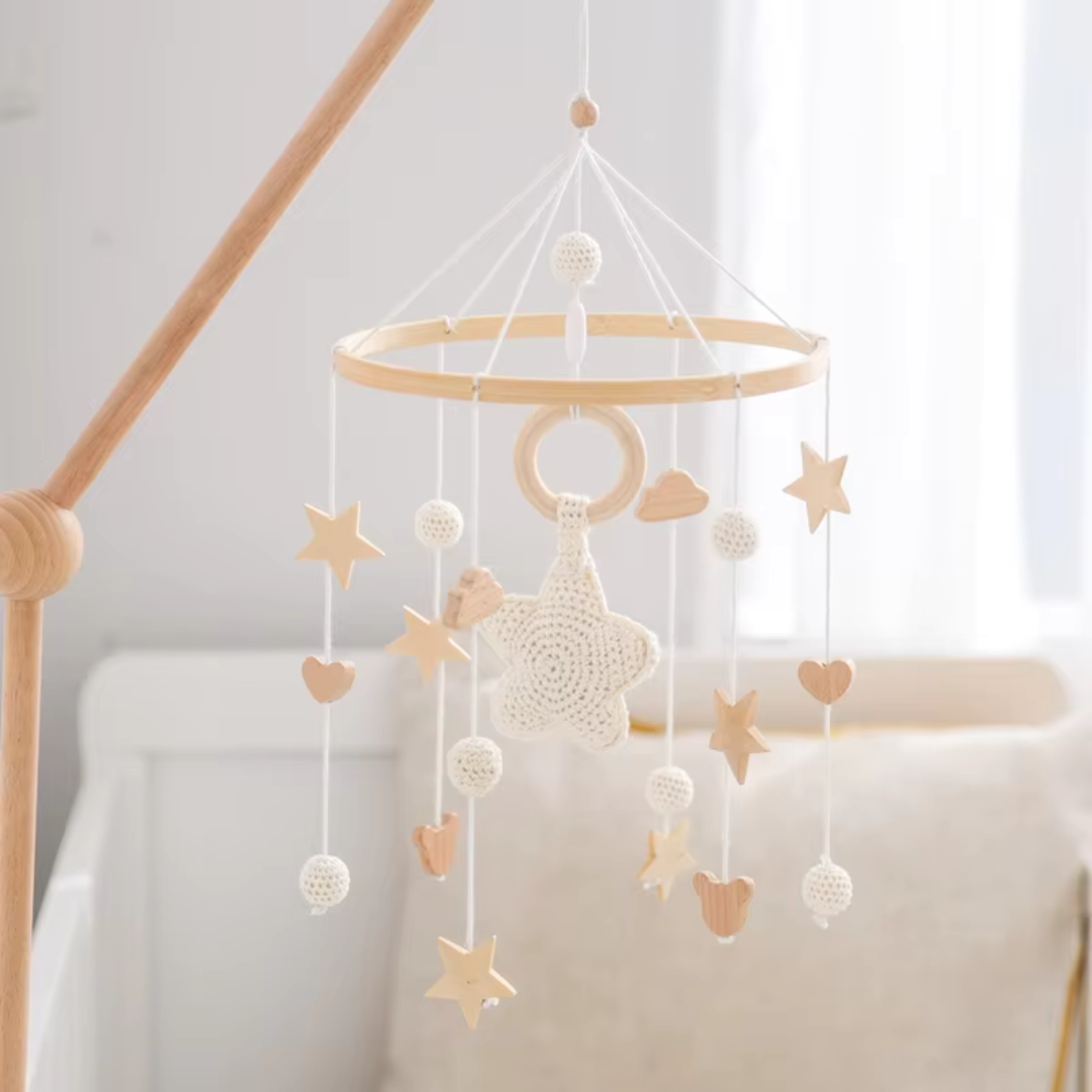 Wooden Star Rattles Mobile