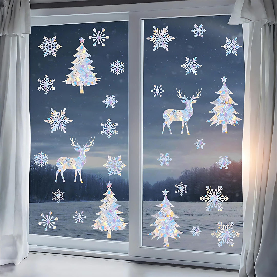 Snowflake Christmas Tree Wall Stickers