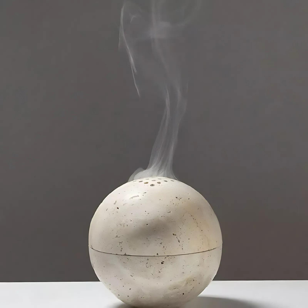 Beige Sphere Incense Burner