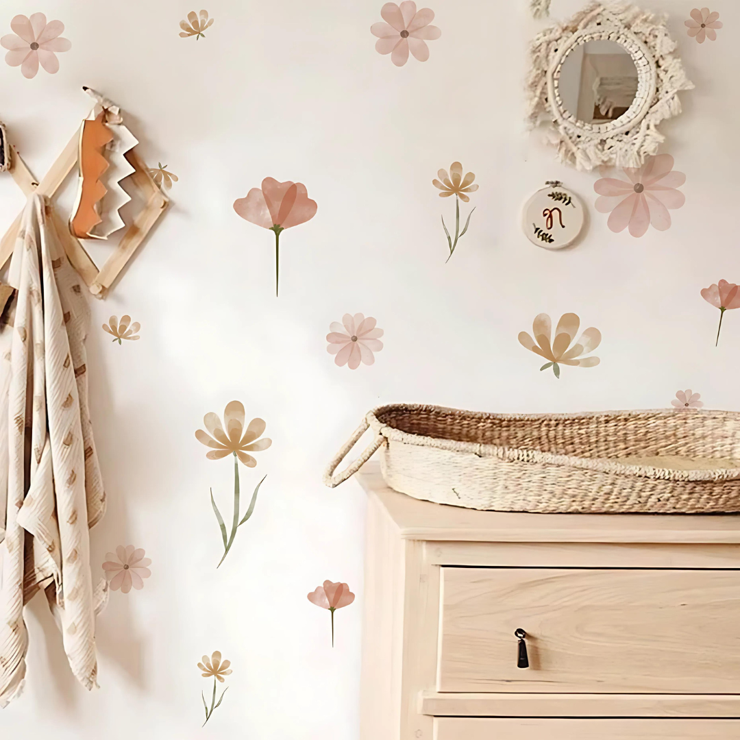 Stylish Boho Floral Wall Stickers