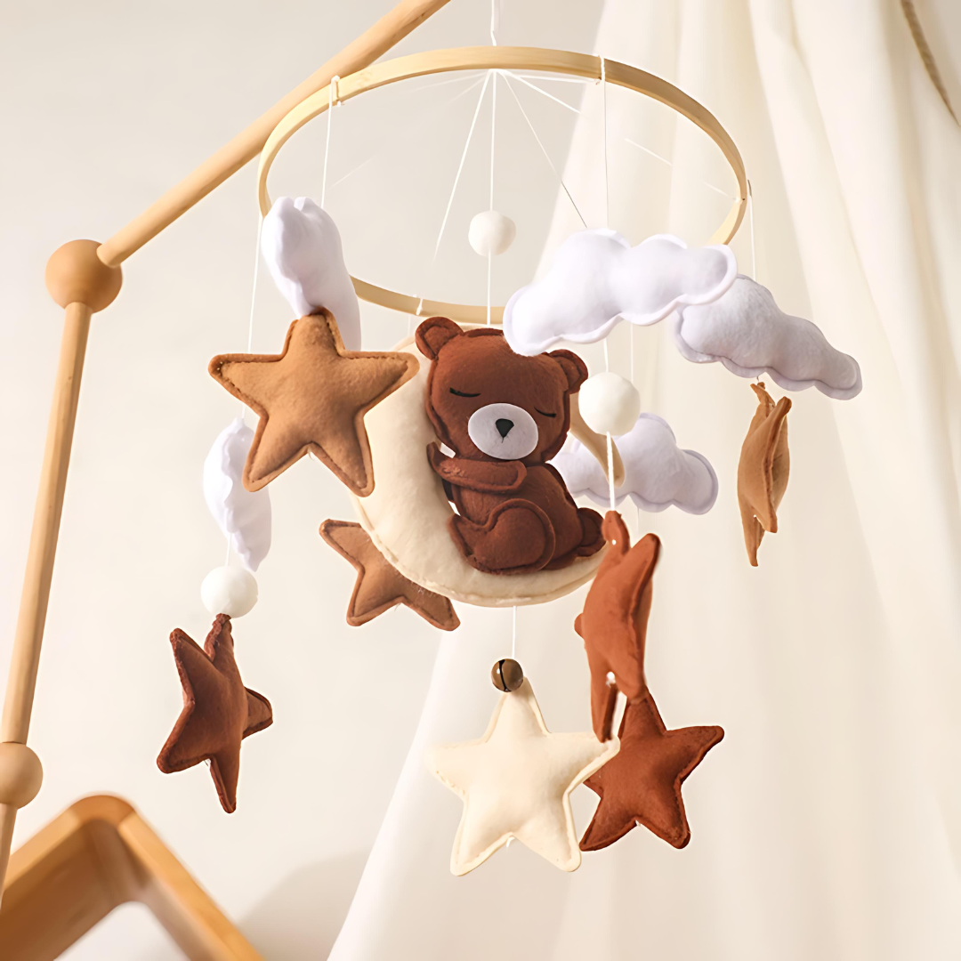 Wooden Teddy Bear Mobile