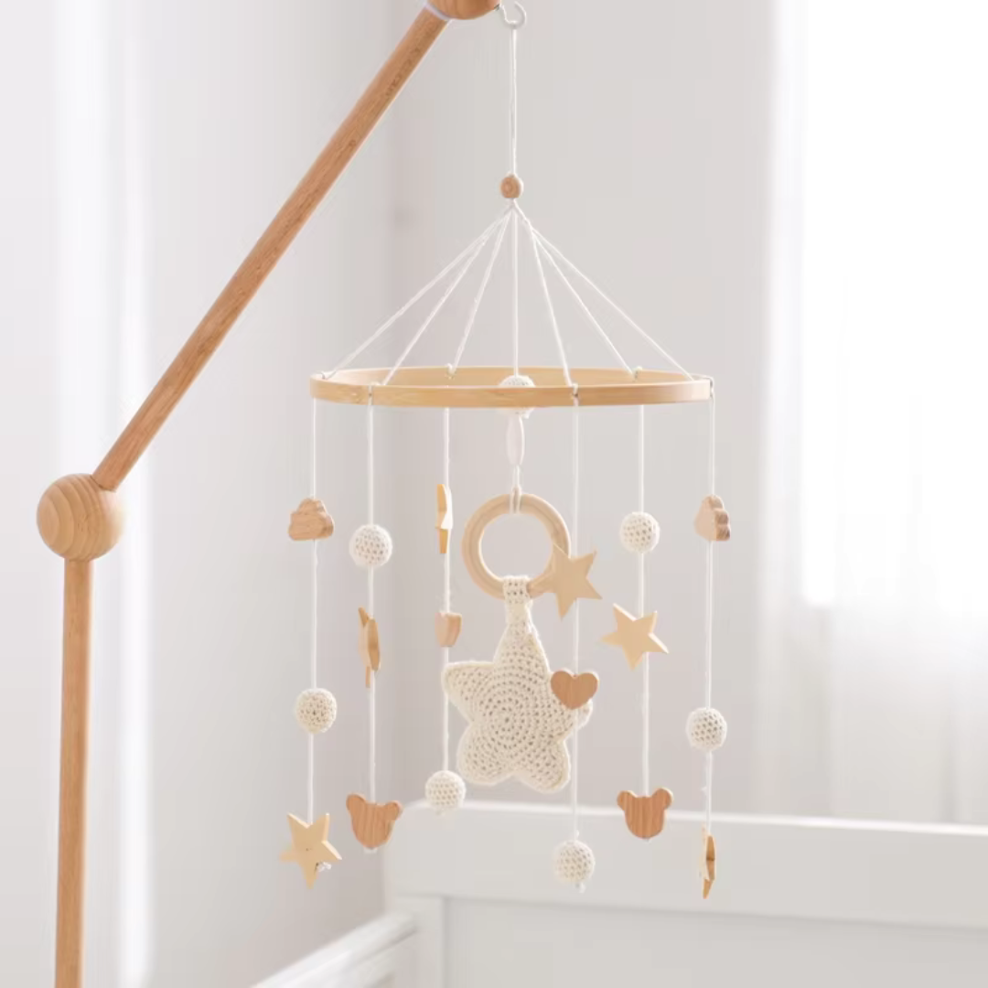 Wooden Star Rattles Mobile