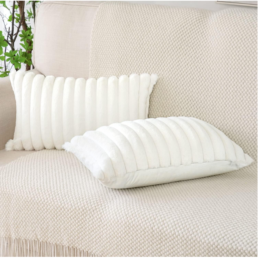 Striped Plush Pillow