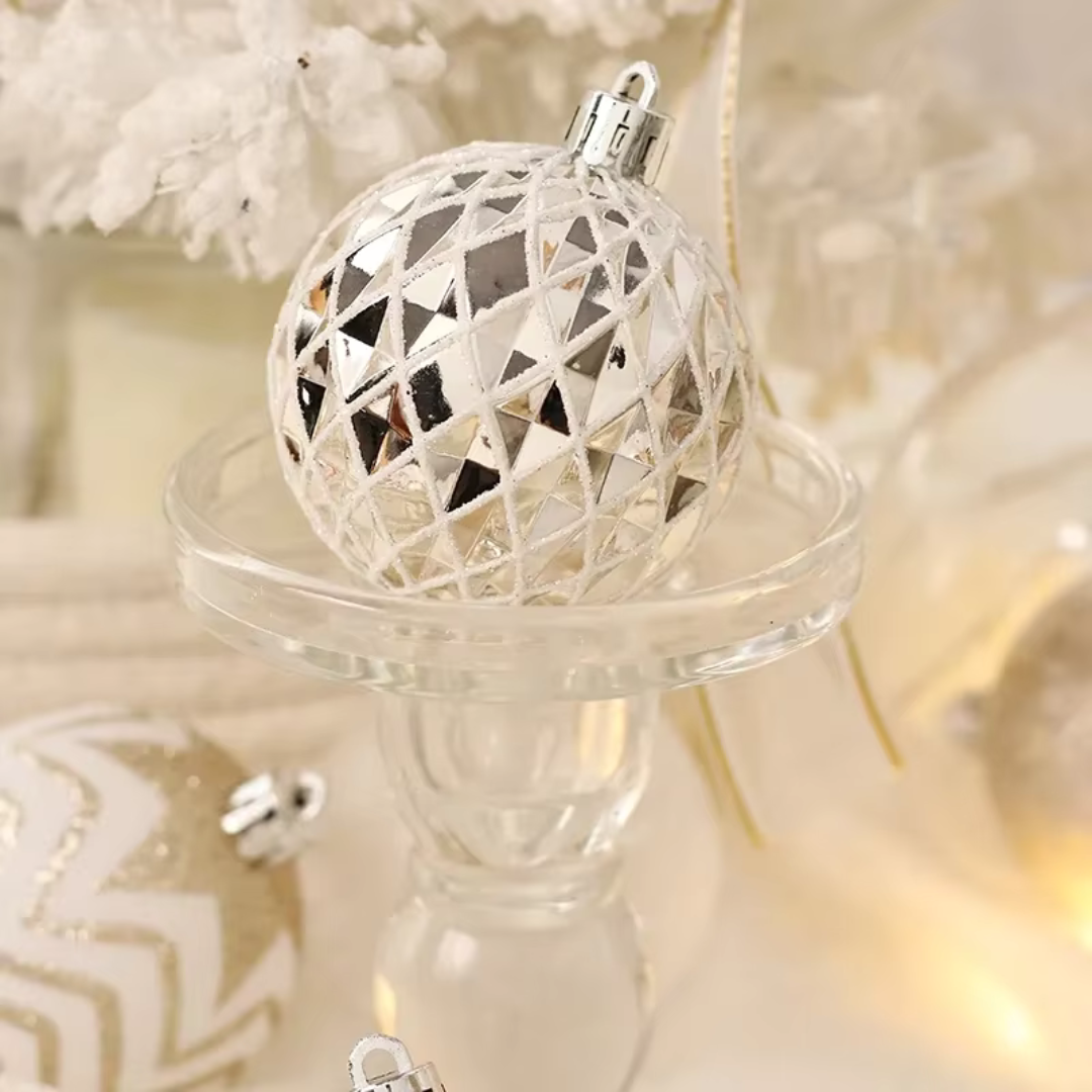 Champagne Christmas Tree Ball Ornaments