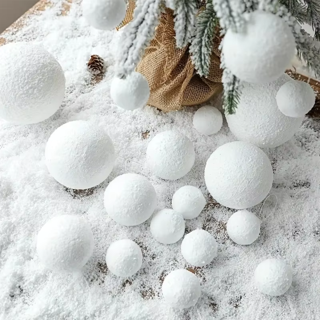 Artificial Snowballs for Christmas Tree