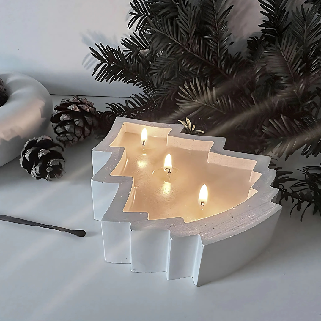 Christmas Candle Holder Mold