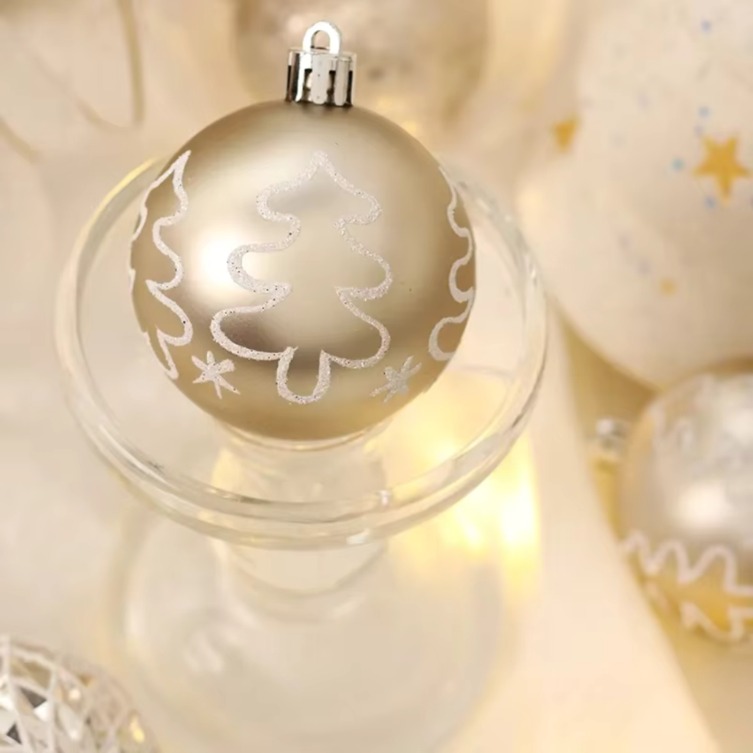 Champagne Christmas Tree Ball Ornaments