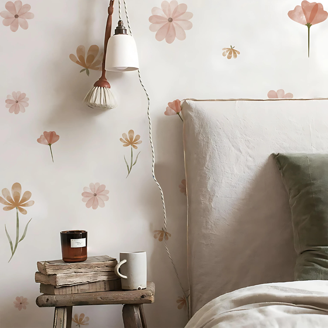 Stylish Boho Floral Wall Stickers