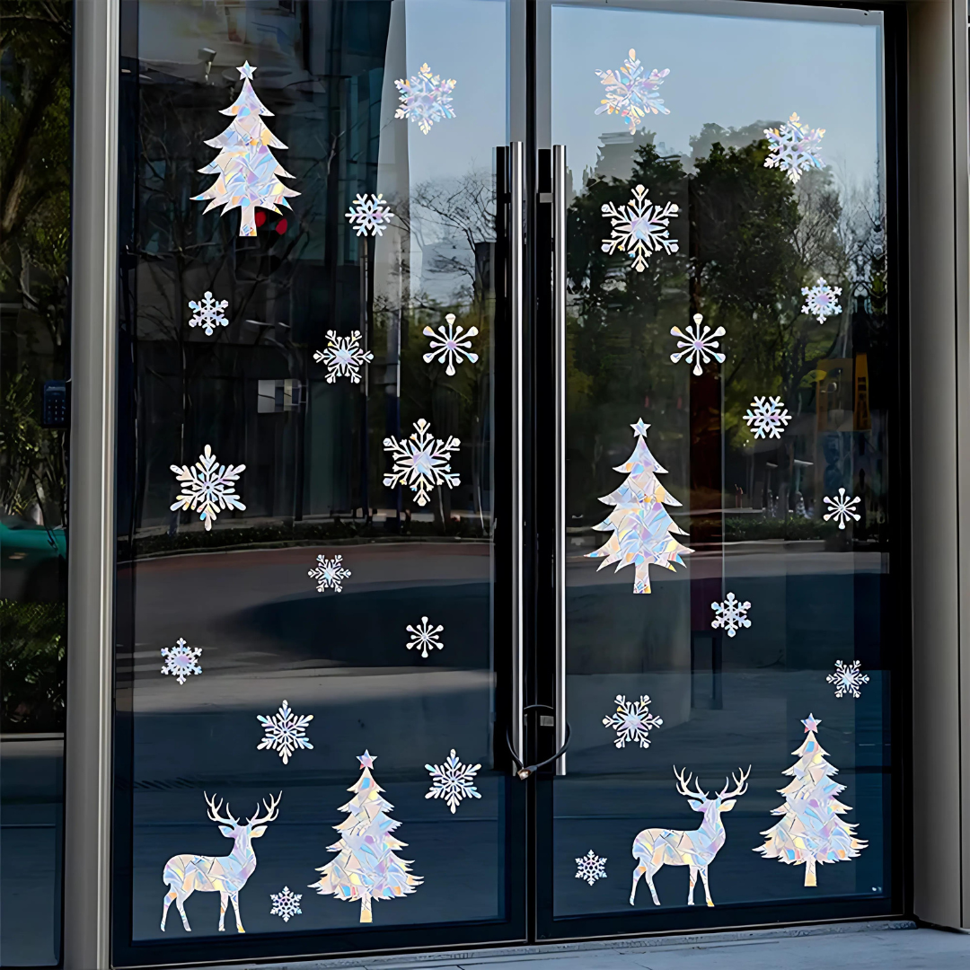 Snowflake Christmas Tree Wall Stickers