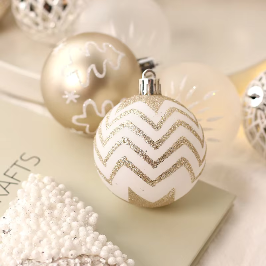 Champagne Christmas Tree Ball Ornaments