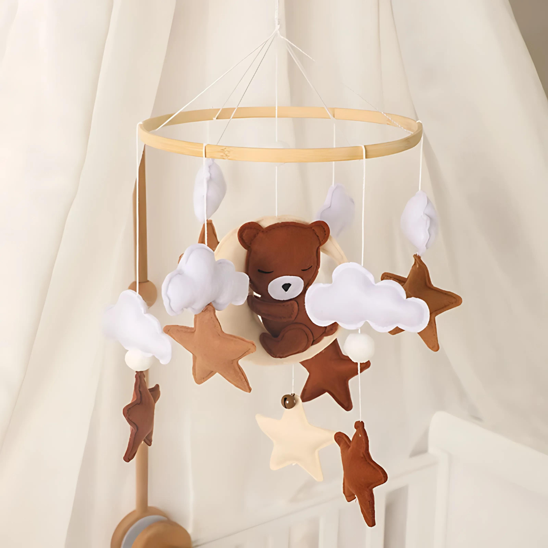 Wooden Teddy Bear Mobile