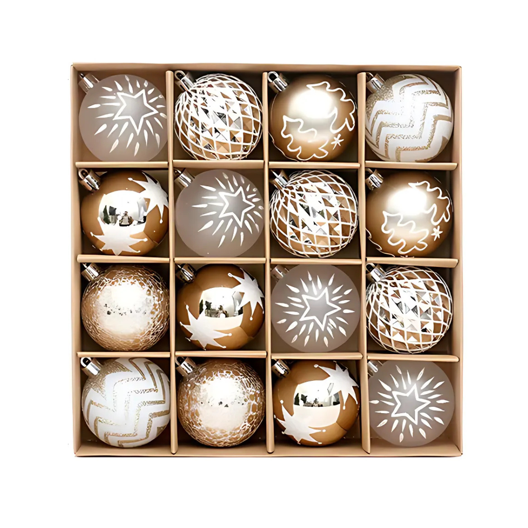 Champagne Christmas Tree Ball Ornaments