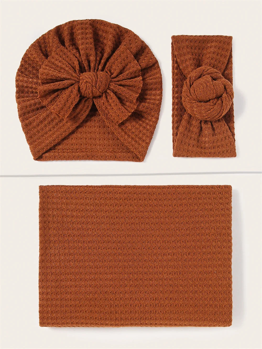 Baby Waffelstrick Turban Set