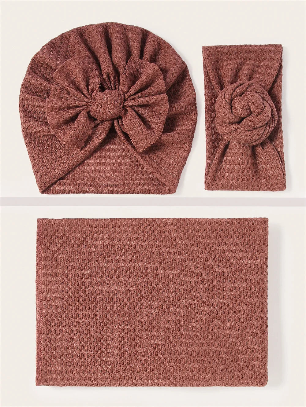 Baby Waffelstrick Turban Set