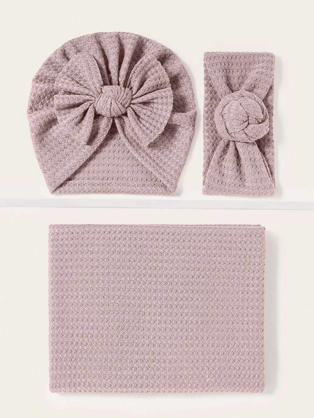 Baby Waffelstrick Turban Set