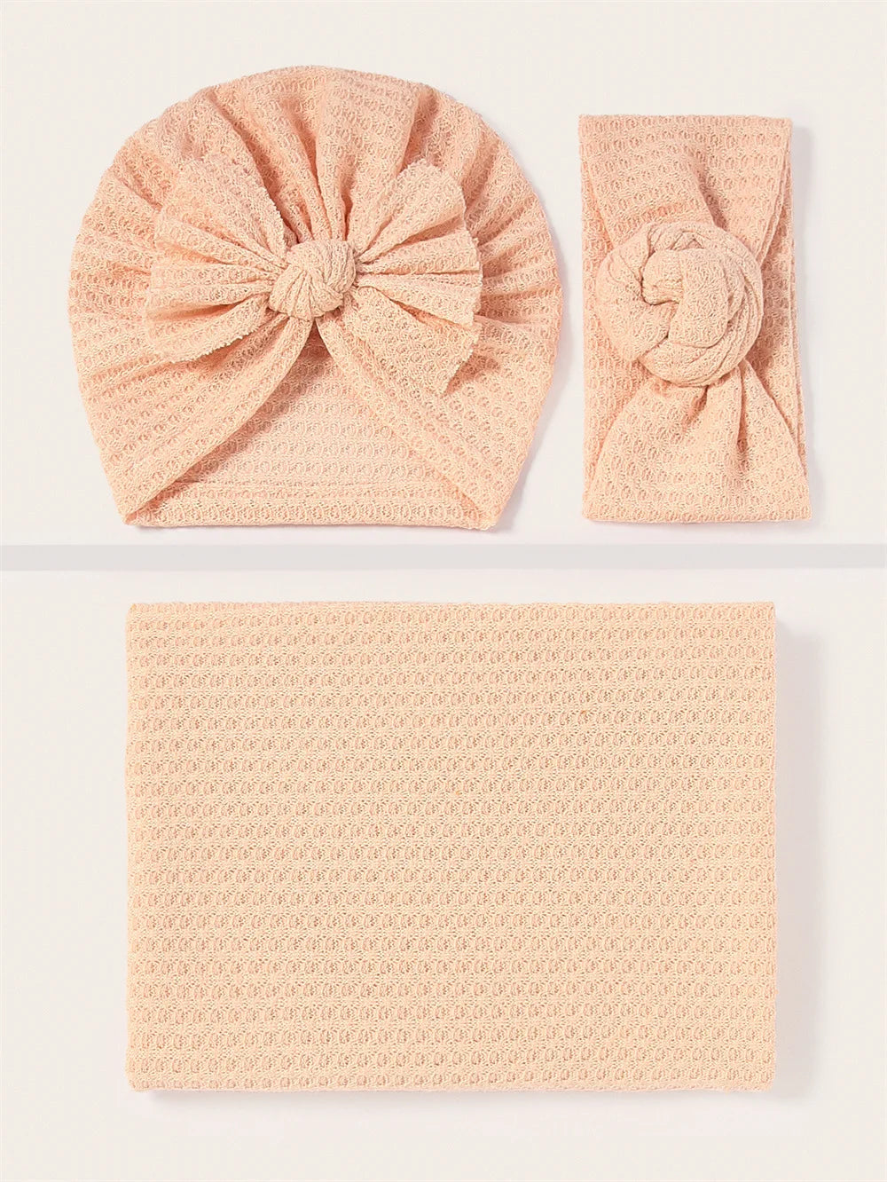 Baby Waffelstrick Turban Set