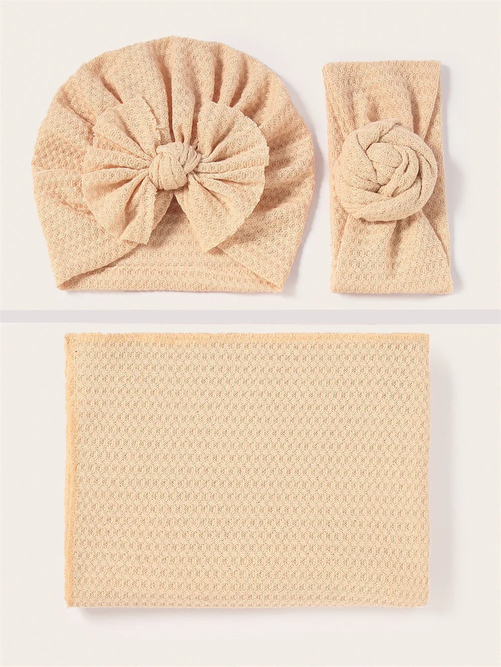 Baby Waffelstrick Turban Set