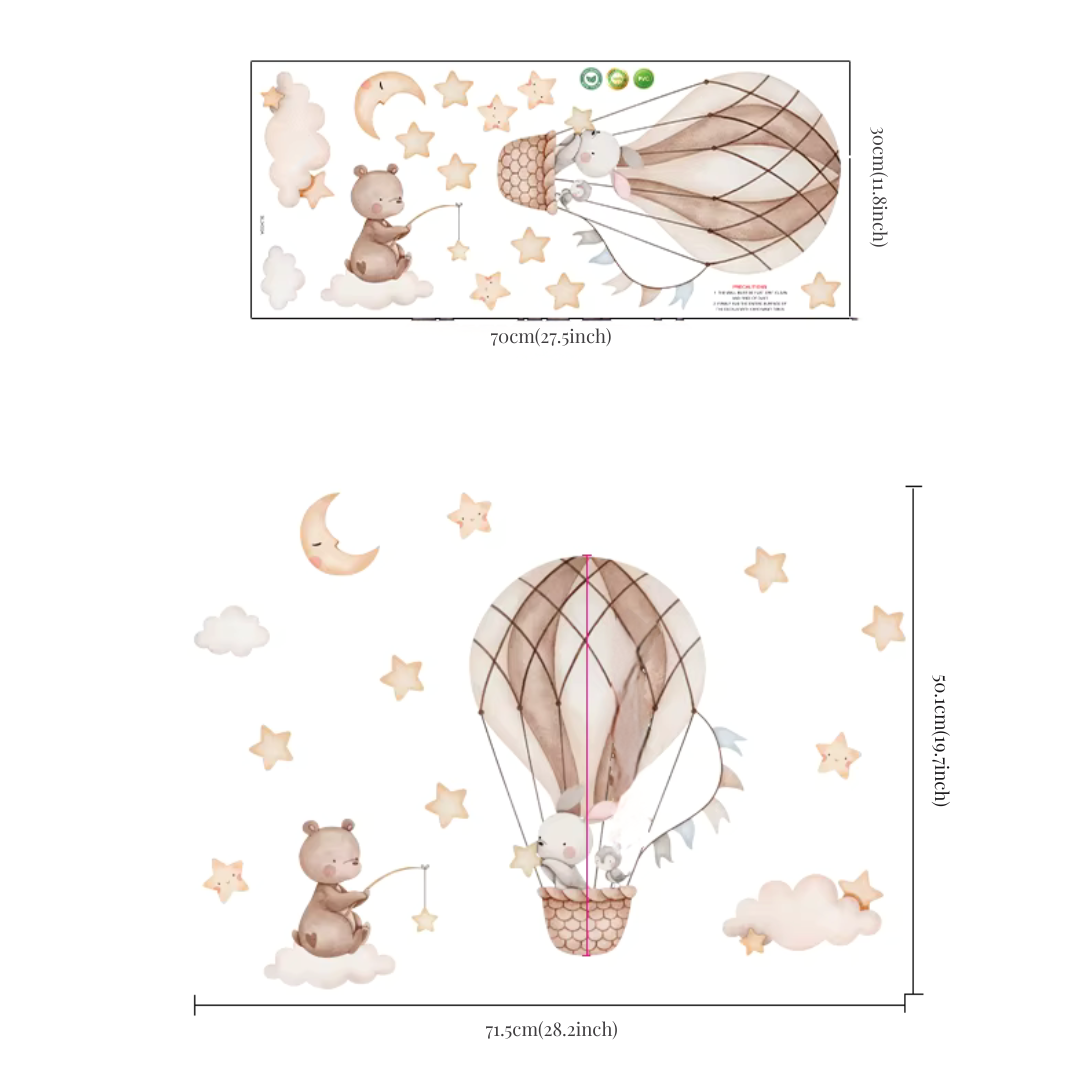 Hot Air Balloon Wall Stickers